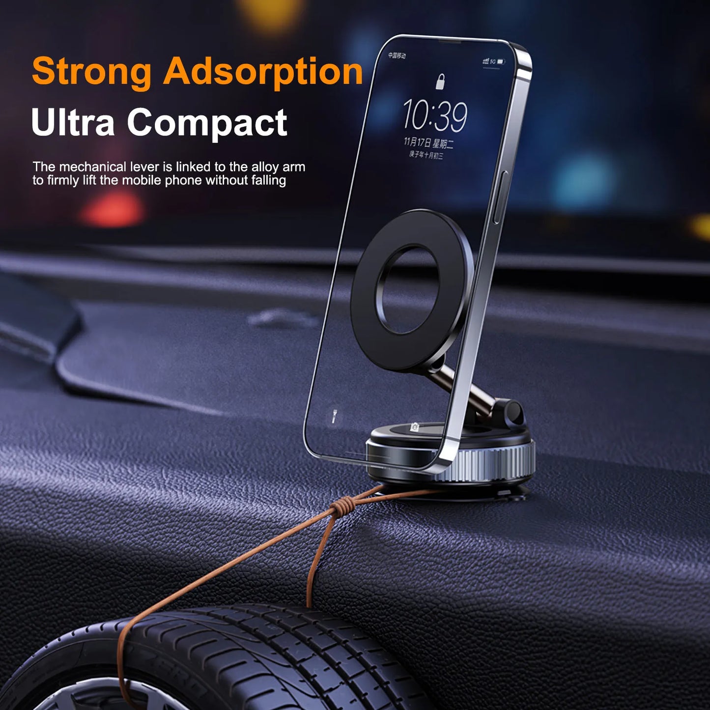 Car Mount Vacuum Magnetic Holder for Mobiles