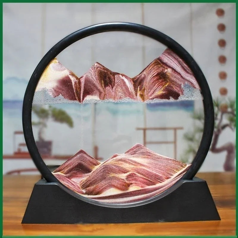 3D Moving Sand Art Glass