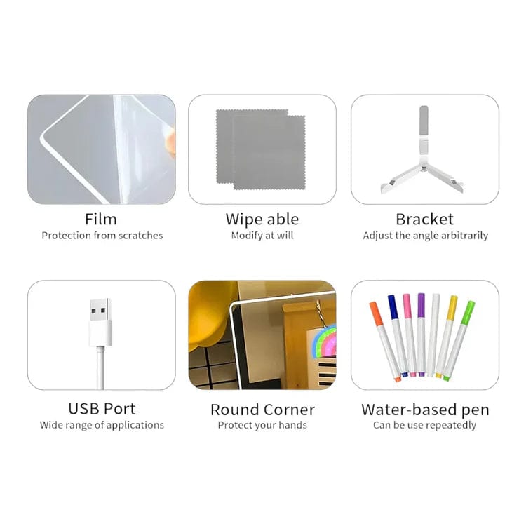 Erasable LED Drawing Board with Night Light