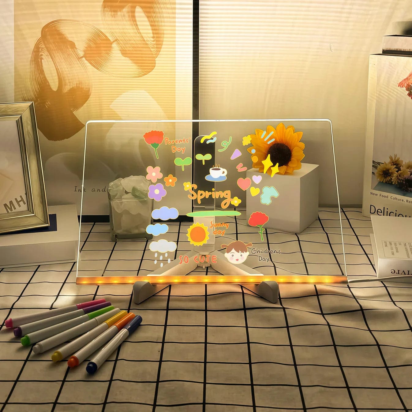 Erasable LED Drawing Board with Night Light